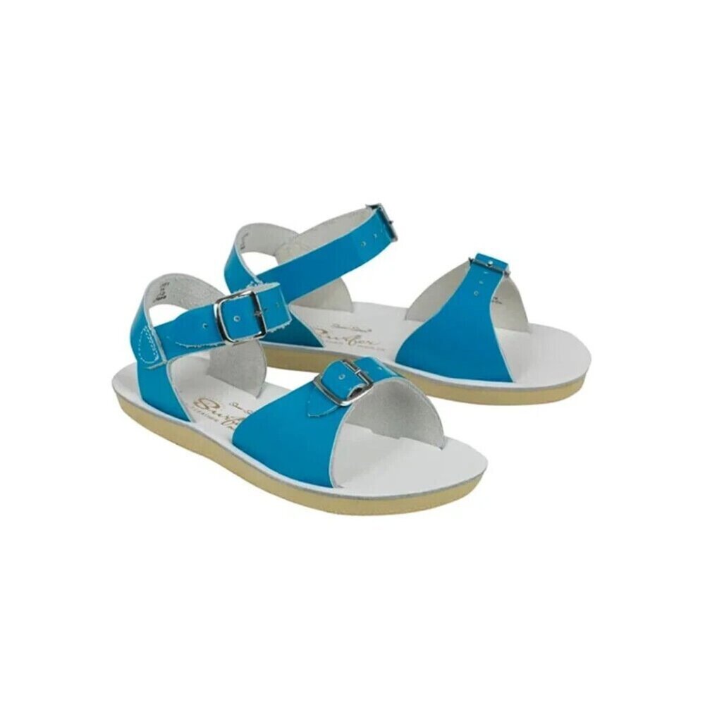 Salt Water Sandals Baby/Toddler Girls 3 Hoy Shoe Surfer Shiny‎ Turquoise NEW
